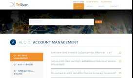 
							         Account Management | TelSpan								  
							    