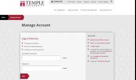 
							         Account Management - Temple University								  
							    