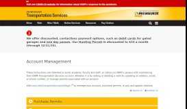
							         Account Management | UWM Transportation Services								  
							    
