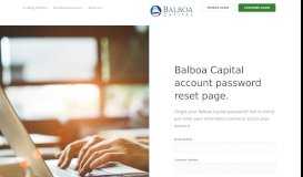 
							         Account Password Reset | Balboa Capital								  
							    
