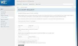
							         Account request								  
							    