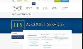 
							         Account Services | Account Access and Help | ITS | PACE UNIVERSITY								  
							    