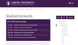 
							         Account Statements – Asbury University								  
							    