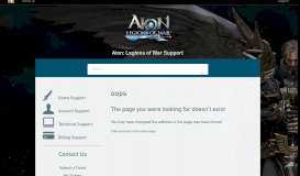 
							         Account Support – Aion: Legions of War Support								  
							    