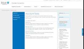 
							         Account Tools - Provider Connection - Blue Shield of California								  
							    