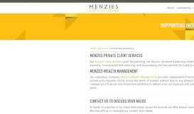 
							         Accountancy services for individual & private clients | Menzies								  
							    