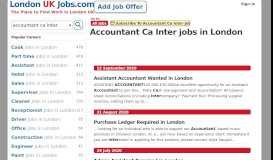 
							         Accountant Ca Inter Jobs in London - London UK Jobs								  
							    