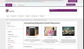 
							         Accounting Education Center Resources - aicpa								  
							    