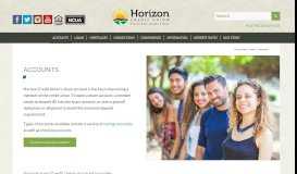
							         Accounts - Horizon Credit Union								  
							    
