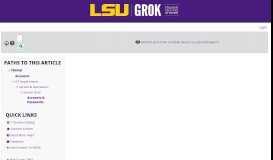 
							         Accounts: LSU Overview - GROK Knowledge Base								  
							    