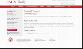 
							         Accounts & Passwords | California State University ... - CSUN.edu								  
							    