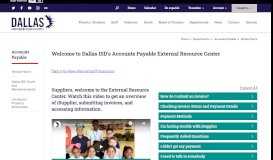 
							         Accounts Payable / Vendor Home - Dallas ISD								  
							    