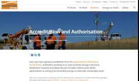 
							         Accreditation and Authorisation - Essential Energy								  
							    