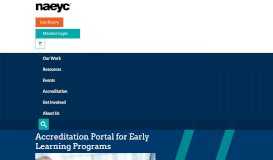 
							         Accreditation Portal for Early Learning Programs | NAEYC								  
							    