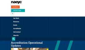 
							         Accreditation Portal: Technical Updates | NAEYC								  
							    