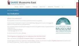
							         Accreditation - SHARE Museums East								  
							    
