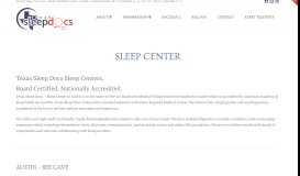 
							         Accredited Sleep Center | Texas Sleep Docs								  
							    