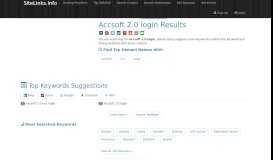 
							         Accsoft 2.0 login Results For Websites Listing - SiteLinks.Info								  
							    