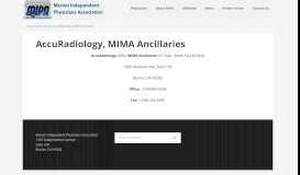 
							         AccuRadiology, MIMA Ancillaries								  
							    