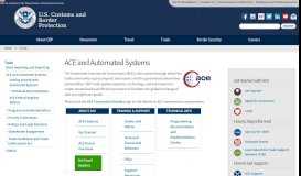 
							         ACE and Automated Systems | U.S. Customs and Border Protection								  
							    