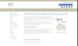 
							         ACE Awards: Thank an Employee, Physician or ... - Waterbury Hospital								  
							    