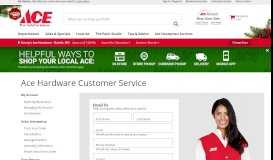 
							         Ace Hardware Customer Service - Ace Hardware								  
							    