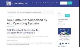 
							         ACE Portal Not Supported by ALL Operating Systems | Scarbrough ...								  
							    