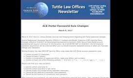 
							         ACE Portal Password Changes - Tuttle Law								  
							    