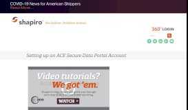 
							         ACE Secure Data Portal Account Registration | Shapiro								  
							    