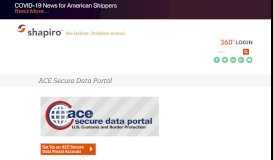 
							         ACE Secure Data Portal | Shapiro								  
							    