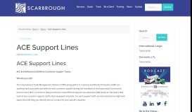 
							         ACE Support Lines | Scarbrough International								  
							    