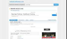 
							         ace23.ag at WI. Ace23 » Member Login - Website Informer								  
							    