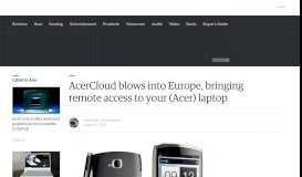 
							         AcerCloud blows into Europe, bringing remote access to your (Acer ...								  
							    