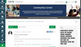 
							         Acess to partner portal | Qlik Community								  
							    