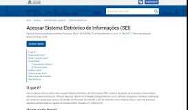 
							         Acessar Sistema Eletrônico de Informações (SEI) - Prefeitura de Joinville								  
							    