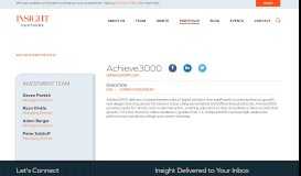 
							         Achieve3000 | Investment | Insight Venture Partners								  
							    