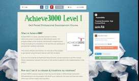 
							         Achieve3000 Level 1 - Smore								  
							    