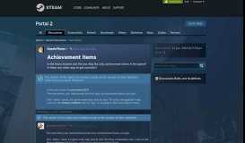 
							         Achievement items :: Portal 2 General Discussions - Steam Community								  
							    