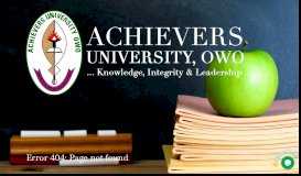 
							         Achievers University, Owo								  
							    