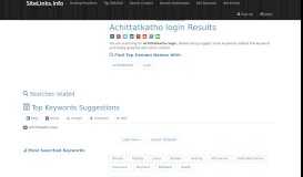 
							         Achittatkatho login Results For Websites Listing - SiteLinks.Info								  
							    