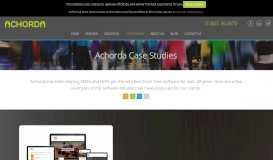 
							         Achorda bespoke software case studies - Achorda Ltd								  
							    