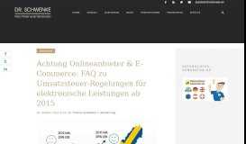 
							         Achtung Onlineanbieter & E-Commerce: FAQ zu Umsatzsteuer ...								  
							    