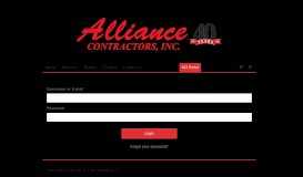 
							         ACI Portal - Alliance Contractors								  
							    