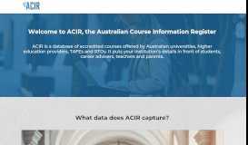 
							         ACIR Courses Organisations Portal								  
							    
