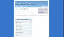 
							         Acknowledging Orders - Procure Wizard								  
							    