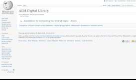 
							         ACM Digital Library - Wikipedia								  
							    