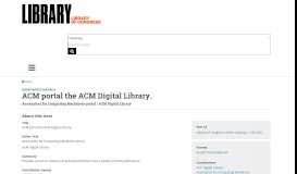
							         ACM portal the ACM Digital Library. | Library of Congress								  
							    