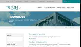 
							         ACMH | Resources - ACMH Hospital								  
							    