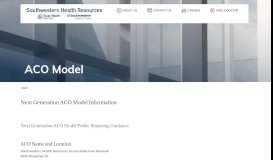 
							         ACO Model | Southwestern Health Resources								  
							    