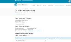 
							         ACO Public Reporting – Commonwealth Primary Care ACO								  
							    
